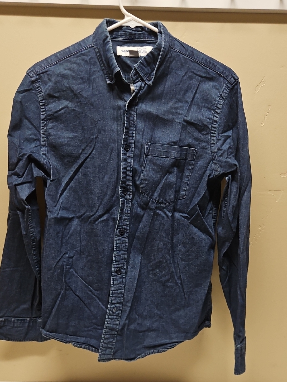 Old Navy Blue Denim Button-Down Shirt